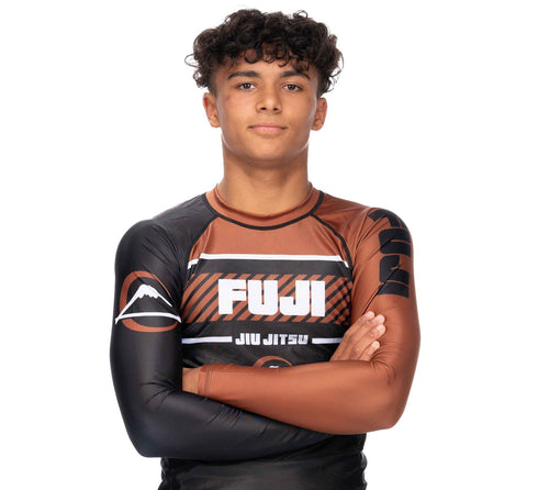 Fuji Freestyle 2.0 Long Sleeve Ranked Rashguard Brown - ADULT SIZES