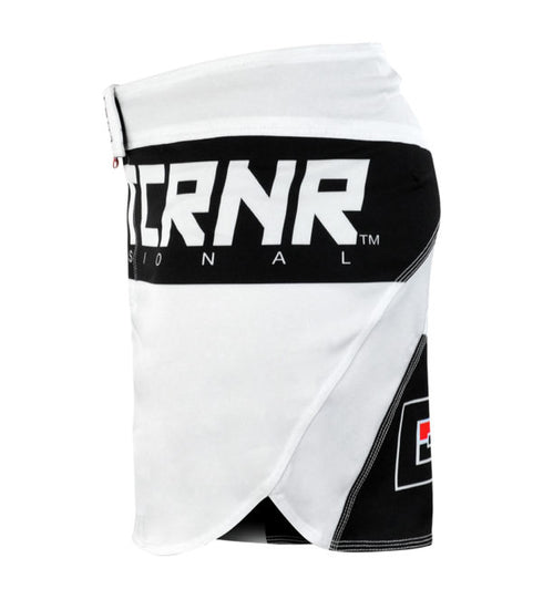 Combat Corner Supreme Hybrid Fight Shorts (White)-5