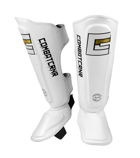Combat Corner HMIT Shin Guards-WHITE-1