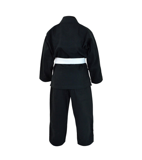 Combat Corner Kids Classic Kimono - Black W/ FREE WHITE BELT - MMA Fightland
