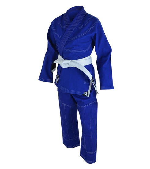 Combat Corner YoungStar Youth Brazilian Jiu Jitsu Form2 GI – FREE WHITE BELT-BLUE-1