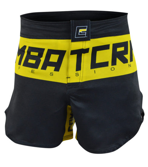 Combat Corner Supreme Hybrid Fight Shorts (Yellow)-4