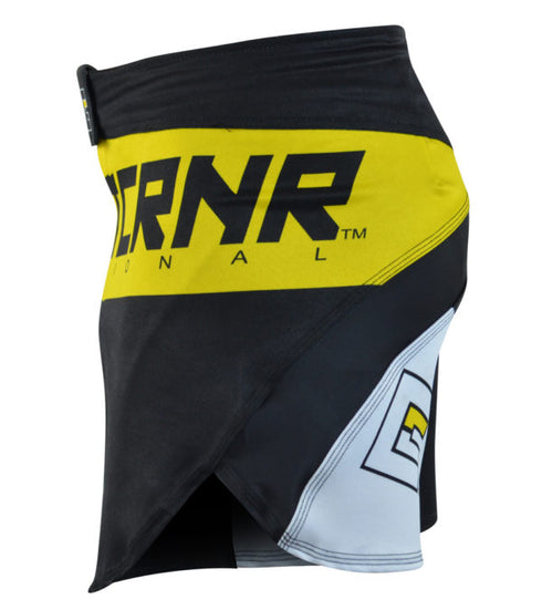 Combat Corner Supreme Hybrid Fight Shorts (Yellow)-5