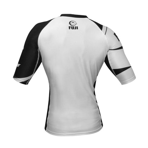 FUJI SPORTS FREESTYLE IBJJF RANKED RASHGUARD SHORT SLEEVE-White-2