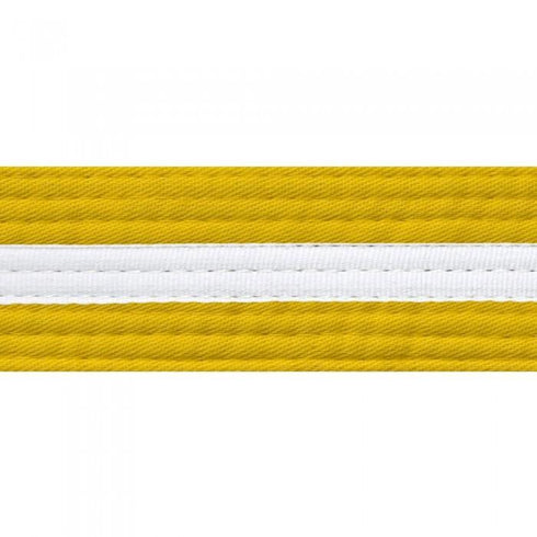 BOLD LOOK BELTS WITH WHITE STRIPE-YELLOW/WHITE STRIPE-1