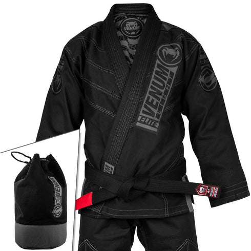 VENUM-ELITE LIGHT 2.0 JIU JITSU GI (BAG INCLUDED)-Black/Black-1