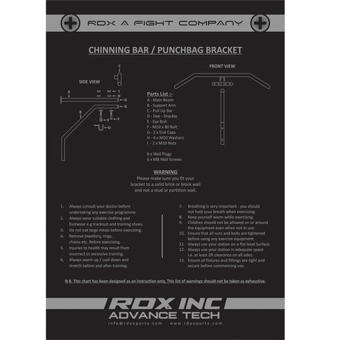 RDX X1 WALL BRACKET WITH PULL UP BAR-7