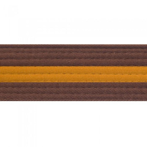 BOLD LOOK BROWN BELTS WITH STRIPE-BROWN/GOLD STRIPE-1