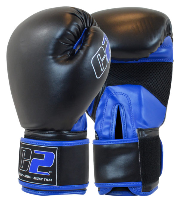 Combat Corner C2 Boxing Gloves w/ XtraFresh Blk/Blue-1