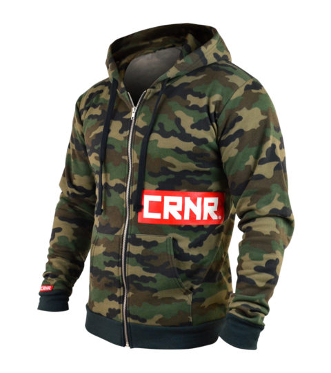 Combat Corner Zip Up Camo Redtangle Hoodie-1