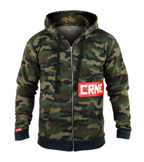 Combat Corner Zip Up Camo Redtangle Hoodie-2