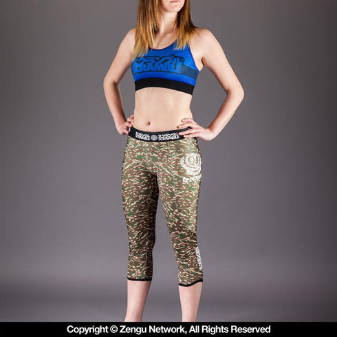 Scramble-"Tigerstripe Camo" Women's Grappling Tights-1