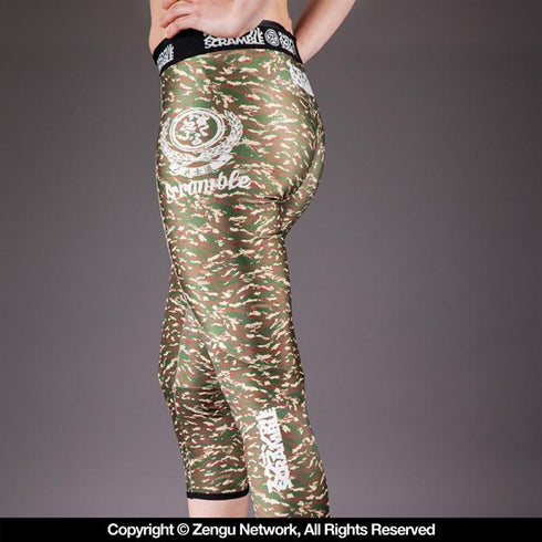 Scramble-"Tigerstripe Camo" Women's Grappling Tights-2