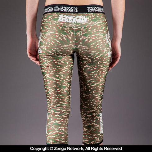Scramble-"Tigerstripe Camo" Women's Grappling Tights-4