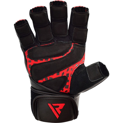 RDX L7 CROWN WEIGHTLIFTING LEATHER GYM GLOVES-4