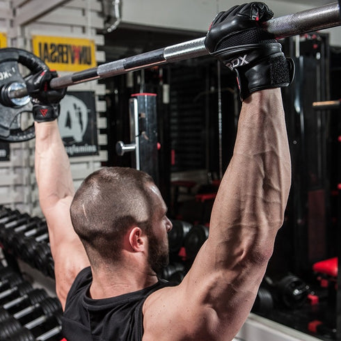 RDX L7 CROWN WEIGHTLIFTING LEATHER GYM GLOVES-2