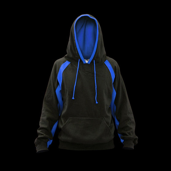 DYNAMICS-CLASS-X HOODED SWEATSHIRT-BLACK-BLUE-FRONT