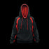 DYNAMICS-CLASS-X HOODED SWEATSHIRT-BLACK-RED-FRONT