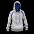 DYNAMICS-CLASS-X HOODED SWEATSHIRT-Grey-BLUE-FRONT