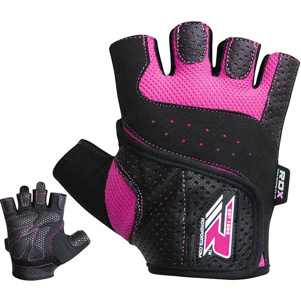 RDX S5 FEMININE PINK WEIGHT LIFTING GLOVES-1