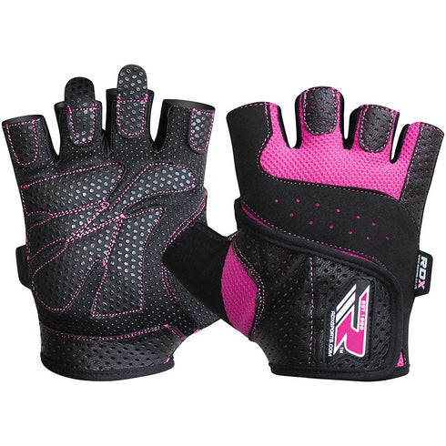 RDX S5 FEMININE PINK WEIGHT LIFTING GLOVES-4
