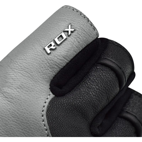 RDX S14 FERRIS WEIGHTLIFTING LEATHER GYM GLOVES/Gry-5