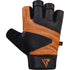 RDX S14 FERRIS WEIGHTLIFTING LEATHER GYM GLOVES/Tan-2