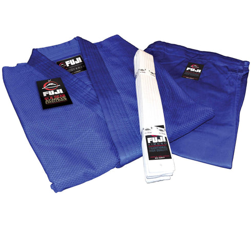 FUJI Single Weave Judo Gi-Blue-4