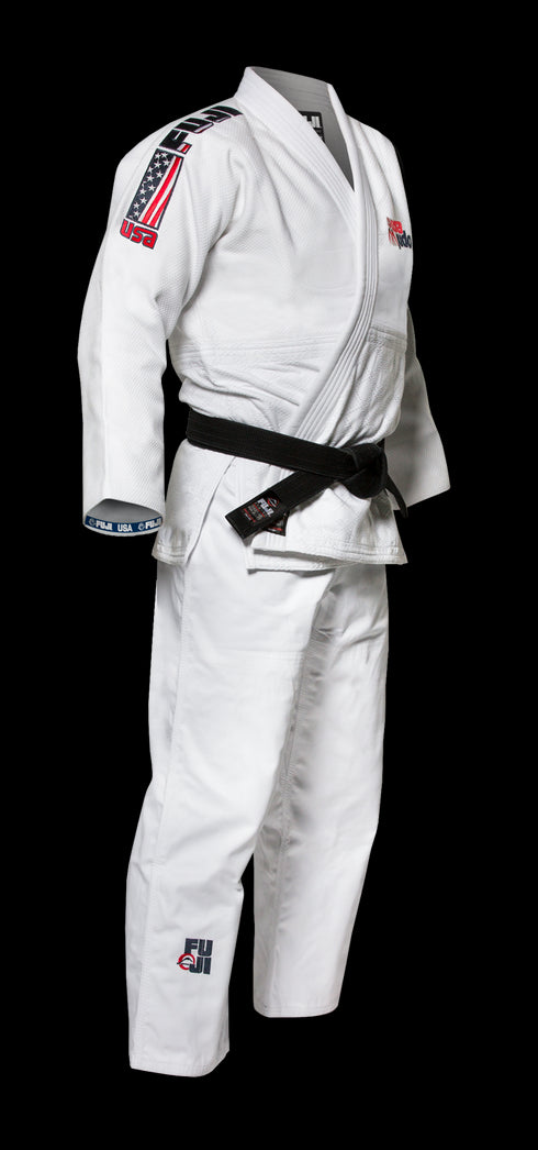 FUJI USA Judo Double Weave Gi-White-3