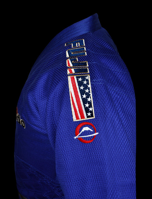 FUJI USA Judo Double Weave Gi-Blue-6