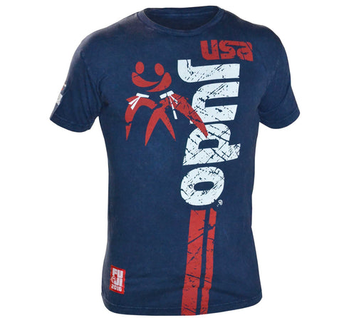 FUJI USA Judo Mens T-Shirt-Blue-2