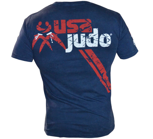 FUJI USA Judo Mens T-Shirt-Blue-3