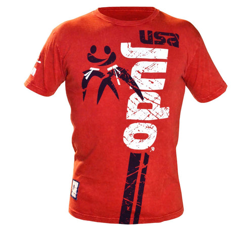 FUJI USA Judo Mens T-Shirt-Red-1