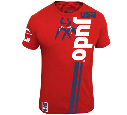 FUJI USA Judo Kids T-Shirt-Red-1