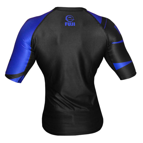 FUJI SPORTS FREESTYLE IBJJF RANKED RASHGUARD SHORT SLEEVE-Blue-1
