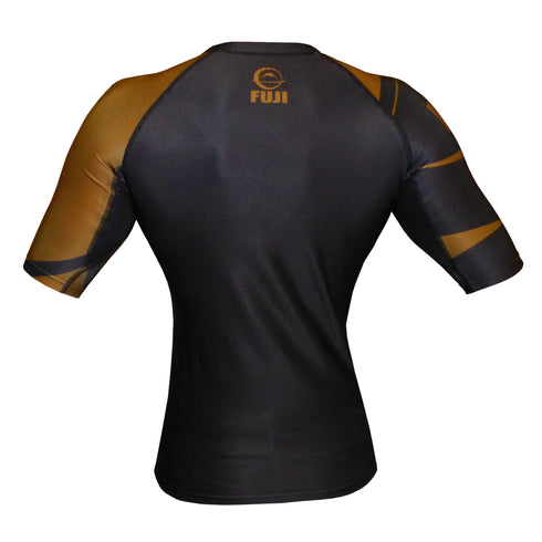 FUJI SPORTS FREESTYLE IBJJF RANKED RASHGUARD SHORT SLEEVE-Brown-2