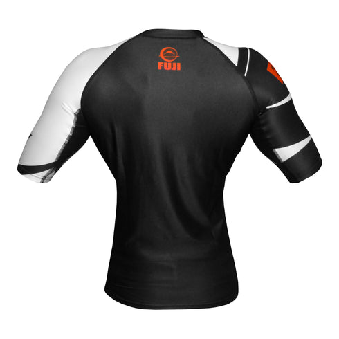 FUJI SPORTS FREESTYLE IBJJF RANKED RASHGUARD SHORT SLEEVE-Black-2