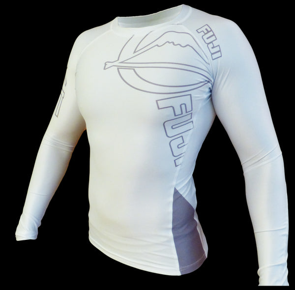 FUJI Inverted Long Sleeve Rashguard-White-1