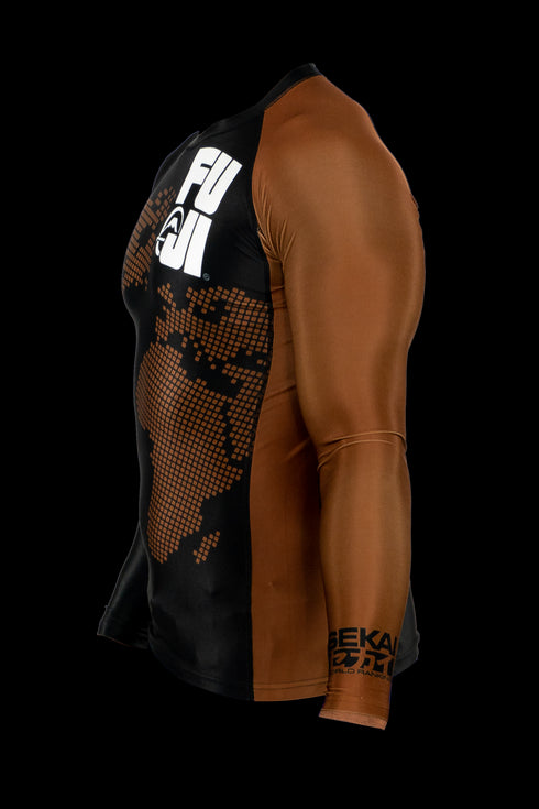 FUJI SEKAI 2.0 IBJJF RASHGUARD-Brown-3