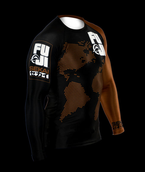 FUJI SEKAI 2.0 IBJJF RASHGUARD-Brown-2