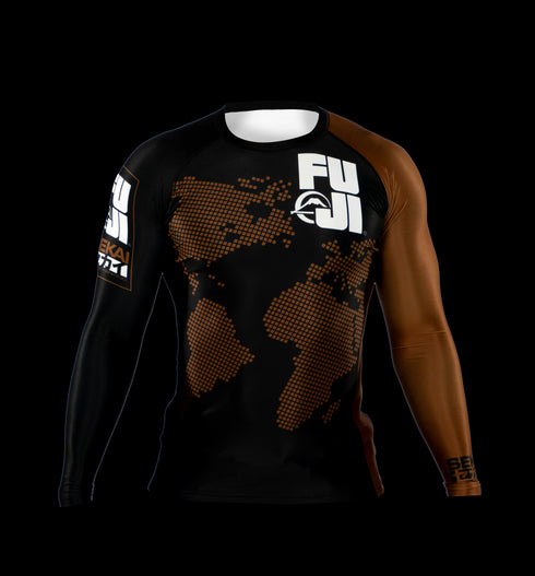 FUJI SEKAI 2.0 IBJJF RASHGUARD-Brown-1
