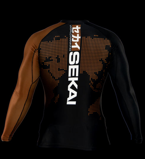 FUJI SEKAI 2.0 IBJJF RASHGUARD-Brown-4
