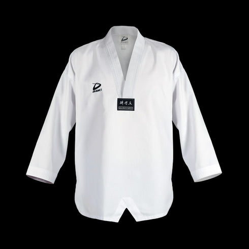 DYNAMICS GENESIS TAEKWONDO UNIFORM-Top/WHITE/WHITE TRIM-1
