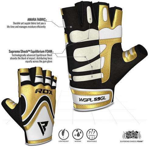 RDX S9 GLAZE WEIGHT LIFTING GLOVES-3