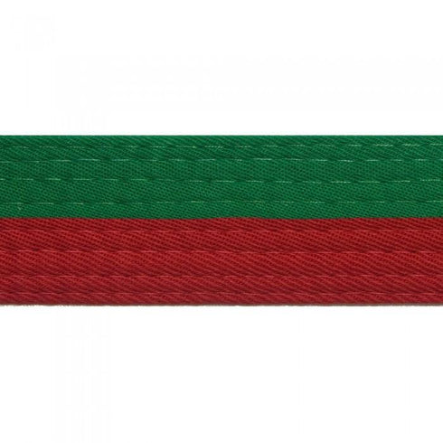BOLD LOOK HALF GREEN WITH HALF COLOR BELTS-GREEN/RED-1