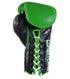 Combat Corner HMIT Lace Up Sparring Gloves Green/Black-4
