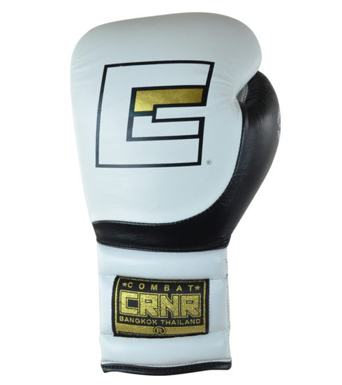 Combat Corner HMIT Lace Up Sparring Gloves White/Black-5