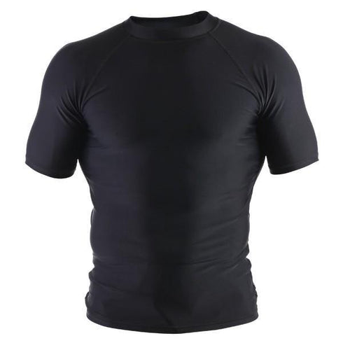 Clinch Gear-Basic Black Rashguard - Short Sleeve-1