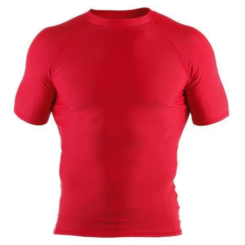 Clinch Gear Basic Red Rashguard - Short Sleeve-1