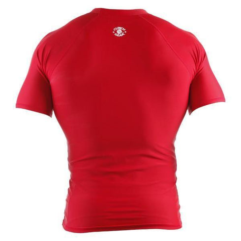 Clinch Gear Basic Red Rashguard - Short Sleeve-2